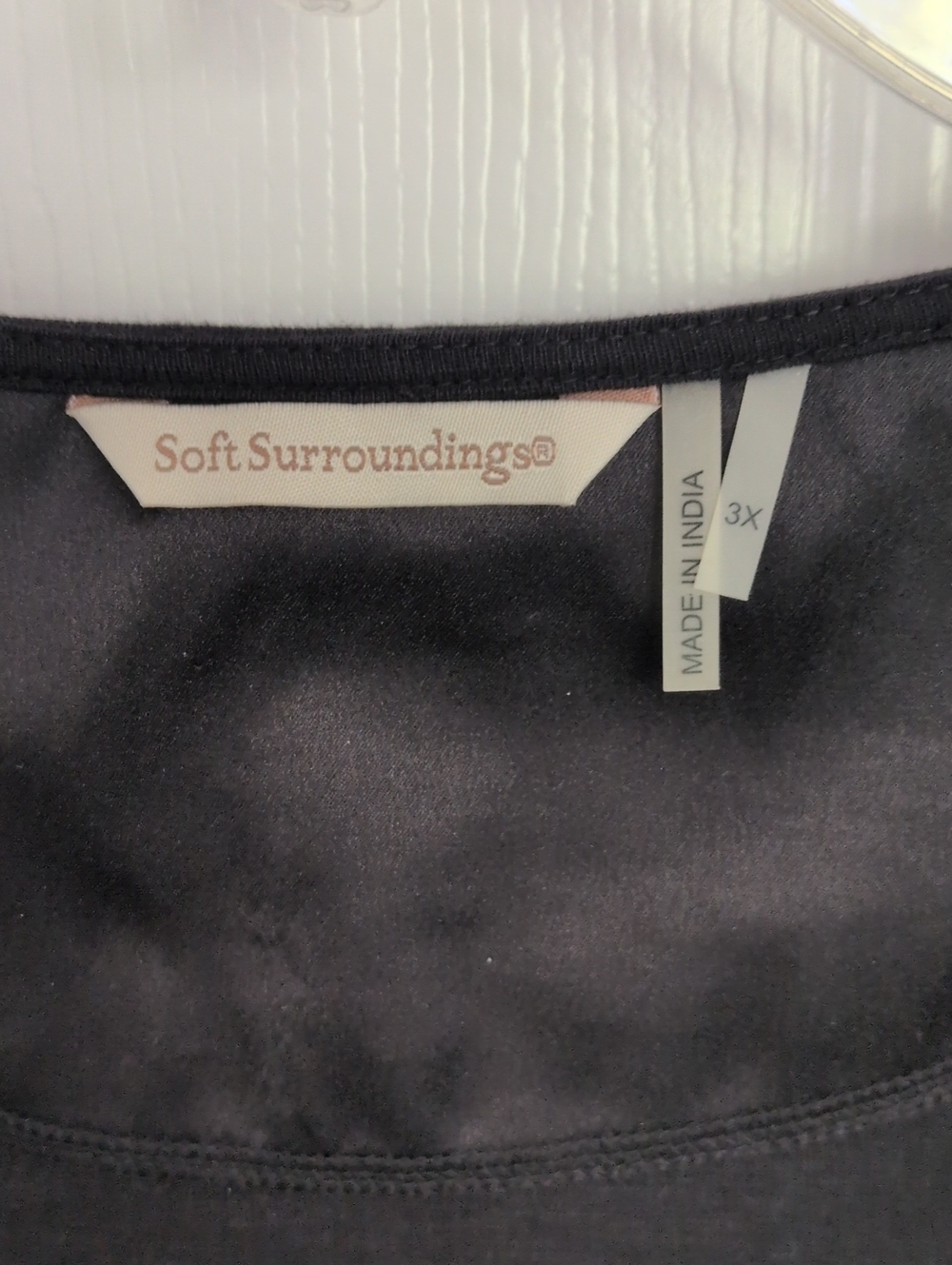 NWOT Soft Surroundings Pacific Waves Black Top - 3X - Picture 2 of 7